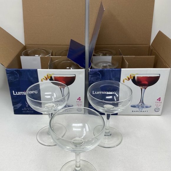 Luminarc Clear Barcraft Coupe Set of 8 - Picture 1 of 3